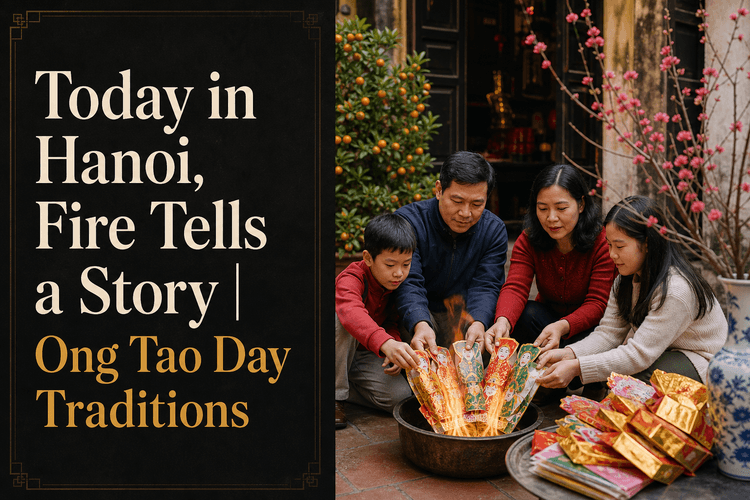 Today in Hanoi, Fire Tells a Story 🇻🇳 | Ong Tao Day Traditions